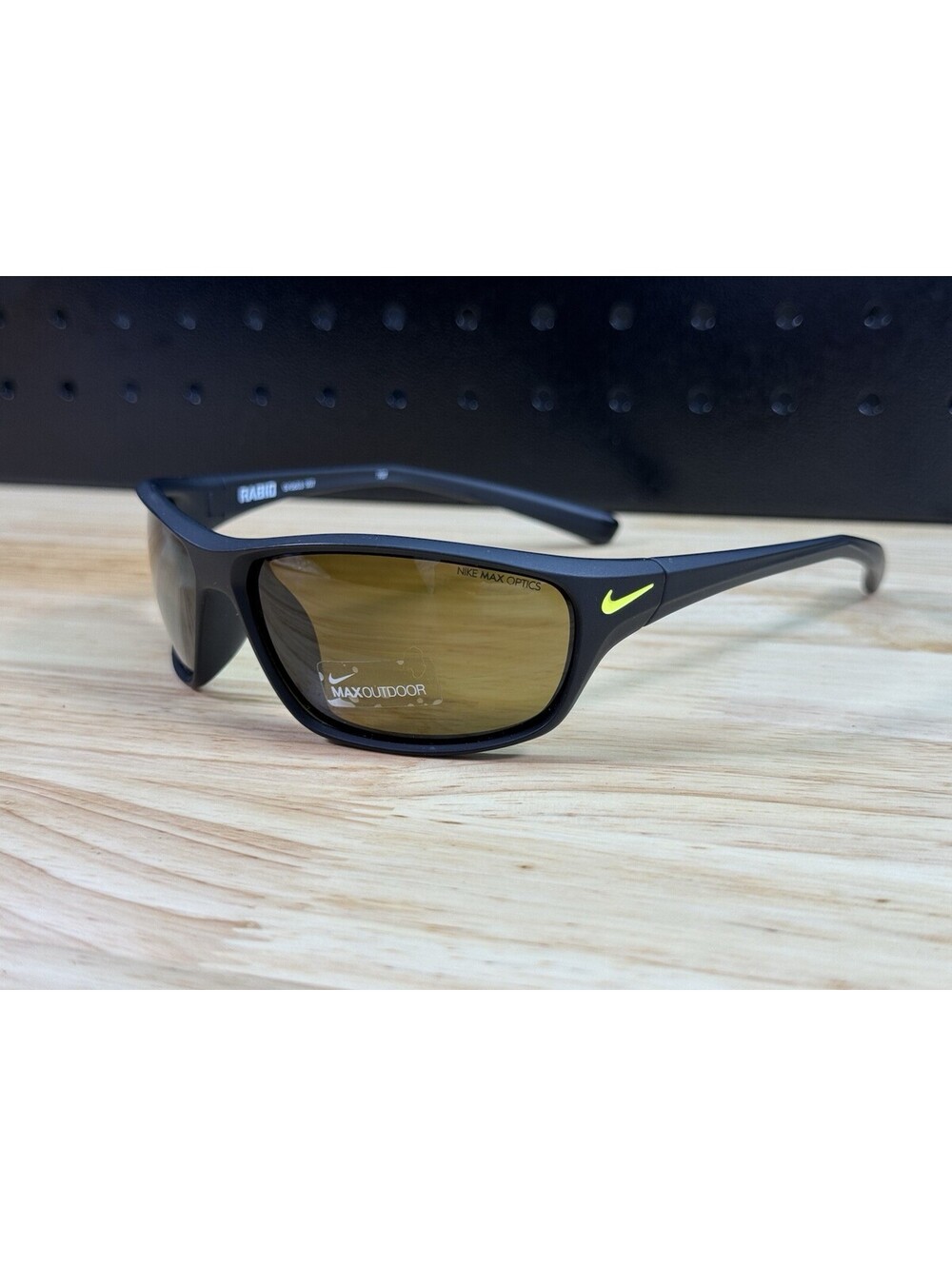 Nike Rabid EV0603 007 Matte Black Sports Wrap Sunglasses Frames Max Outdoor Lens